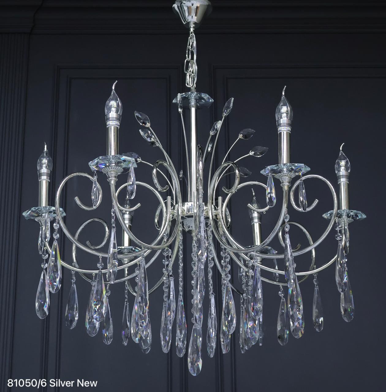 Классика 81050/6 SILVER NEW (Капля)  (Ø850*700 Е14*6) (ряд A) (0,04 м3) (7,45 кг) (Ряд А)